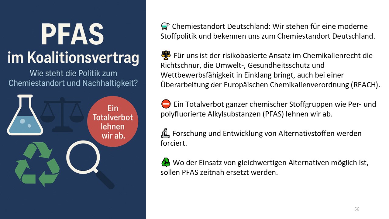 Koalitionsvertrag 2025 mit PFAS-Vorgaben
